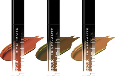 INOUR Primer+Matte Liquid Lipstick-10.5 gm (3.5gm x 3) (Set of 3 Coffee Shade,10.5 gm)(Coffee Shade, 10.5 g)