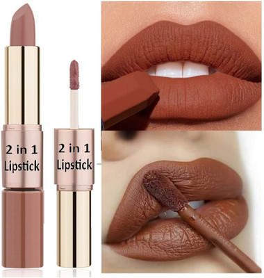 AEPRUY 2 in 1 Matte or liquid Lipstick and Matte Lip gloss Makeup Lipstick(BROWN, 10 ml)