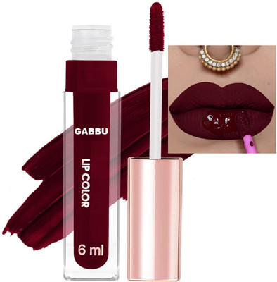 GABBU Non Transfer Waterproof Long Last Liquid Matte Mini Lipstick(MAROON, 6 ml)
