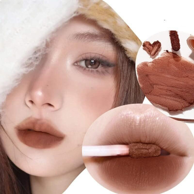 manasona Brown Non Transfer Waterproof Longlasting Liquid Matte Lipstick(Brown, 3.5 ml)
