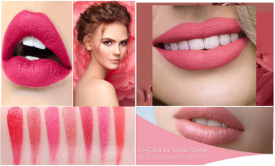 REIMICHI MATTE FINISH OR KISS PROOF MULTI COLOR CREAMY LIP CREAM PALETTE(MULTICOLOR, 15 g)