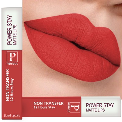 Perpaa Power stay Liquid Matte Lipstick for women long hour stay(Hot Red, 5 ml)