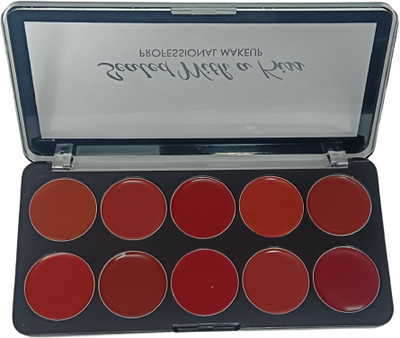N&N Creamy Matte Finish 10 Multi Shades Lipstick Palette(Multicolor, 18 g)