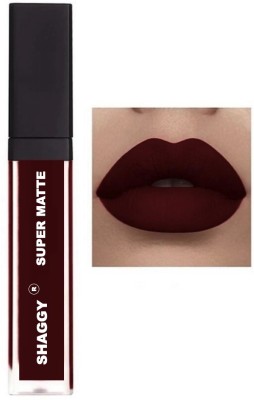 SHAGGY Non Transfer Smudge Proof Longlasting Sensational Maroon Liquid Matte Lipstick(MAROON, 6 ml)