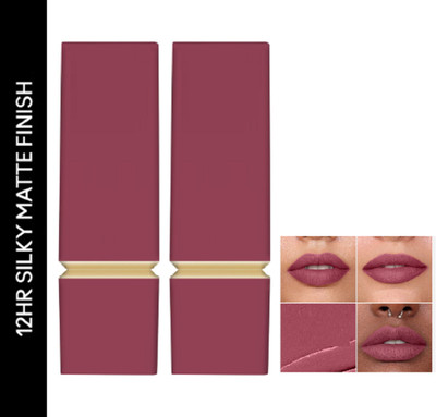 Luipui CREAMY LONG LASTING, FULL COVERAGE LIPSTICK FOR ALL DAY WEAR PACK OF 2(DARK PINK 06, 8 ml)
