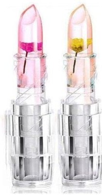 Maroosh Color Changing Crystal Jelly Flower Lipstick Pack Of 2(TRANSPARENT, 10 ml)