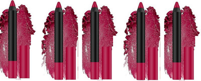 Luipui matte finish long lasting lipstick for matte look pack of 5(PINK, 20 ml)
