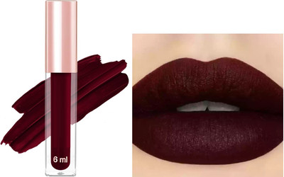 Jiwoo Smudge Proof & Proof Dark Maroon Matte lipstick (dark maroon(marooon, 6 ml)