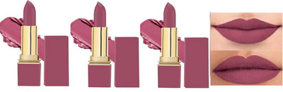 Luipui smooth finish peony matte color waterproof pack of 3(PEONY, 12 ml)