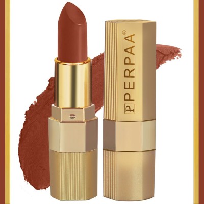 Perpaa Xpression Matte Lipstick - Waterproof (5-8 Hrs Stay)(Matte Rust Brown, 3.5 g)