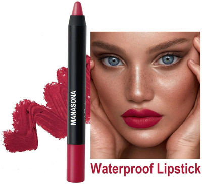 manasona Cryone Non Transfer Lip Crayon With Sharpner Lipstick(Rani Pink, 3.5 g)