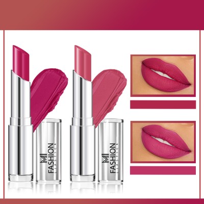 MI FASHION Glam Up Your Lips with Our Creamy Matte Lipstick for a Bold Statement(Deep Magenta,Pouty Pink, 7 g)