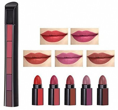 HUDAQUEEN 5 in 1 Red Edition Lipstick Multi Benefit Lipstick(Red, 10 g)