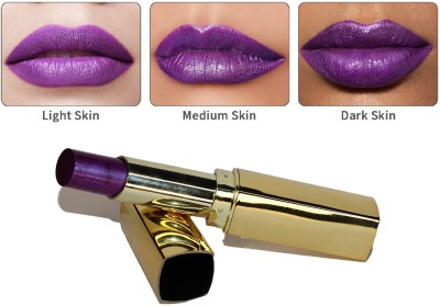 BLUEMERMAID Glitter Lipstick: Hydrating Metallic Lip Color for Women and Girls(PURPLE, 3.6 g)