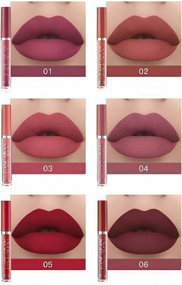 kHUDAt The Weightless Wonder: 6 Liquid Lipsticks Collection(maroon, 8.21999999999993 g)