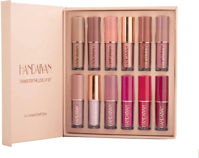 COSMISA handaiyan Liquid Matte Lipstick 12 pcs set Waterproof Long lasting(Multicolors 12, 30 ml)