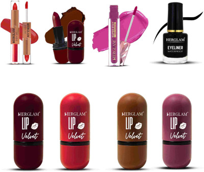 herglam Dual-Ended Lipstick & Lip Liner – Long Lasting Matte Finish(Multicolor, 10 ml)