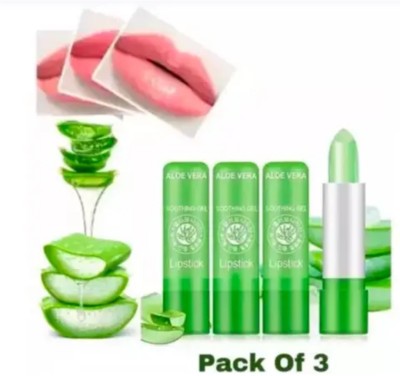 DIVYA UNIQUES Lip Balm Lipstick Aloevera (Pack of: 3)(Mahroon, 15 g)