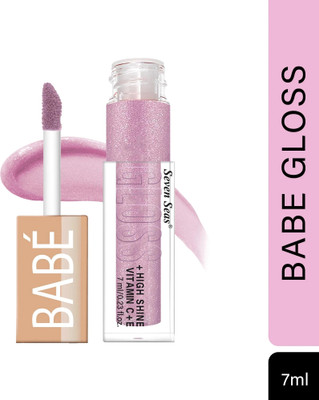 Seven Seas Babe Glittery Lip Gloss With High Shine(Pink, 7 ml)