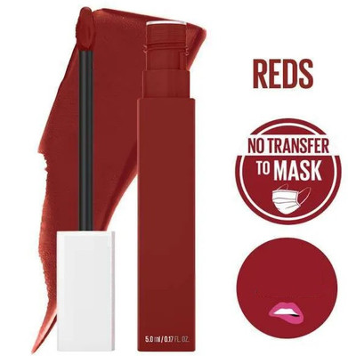 THTC Non Transfer Smudge Proof Long lasting Sensational Liquid Matte Lipstick REDS(REDS, 5 ml)