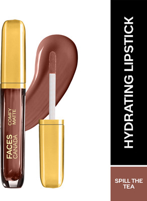 FACES CANADA Comfy Matte Liquid Lipstick| 10HR Stay | No Dryness(Spill The Tea 29, 3.8 ml)
