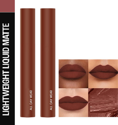 Luipui BEST MATTE CREAMY QUICK DRY, LONG STAY & HYDRATING LIPSTICK PACK OF 2(COCO - 09, 24 ml)