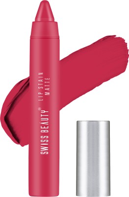 SWISS BEAUTY Lip Stain Matte Long Lasting Lipstick(Pixie-Pink, 3 g)