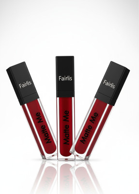 Fairlis 3pcs Maroon Lipstick Set – Smooth, Bold & Long Lasting Finish(Maroon, 18 ml)