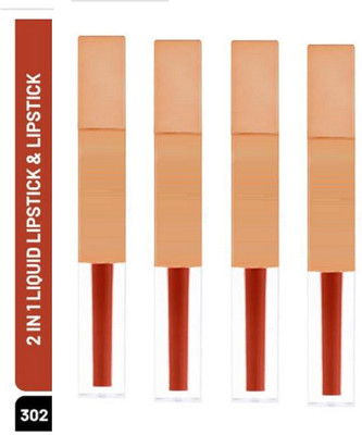 Luipui LONG LASTING LIQUID LIPSTICK ORANGE COLOR LIPSTICK PACK OF 4(ORANGE, 28 ml)