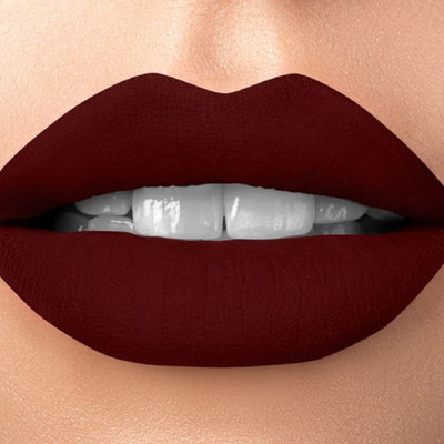 AFARAXIA Non Transfer Waterproof Super Stay Matte Liquid Lipstick(Maroon, 6 ml)