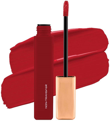 GABBU Velvet Waterproof, Non Transfer Long Lasting Matte Liquid Lipstick(bright red)(bright red, 6 ml)