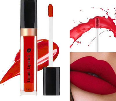 BLUST&FAMME Liquid Mattte me red liquid lipstick pack of 1(Red, 6 ml)