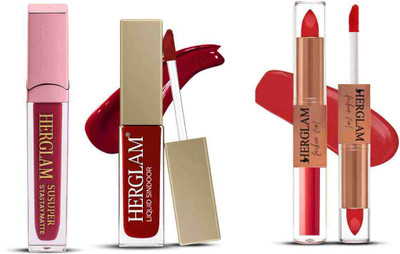 herglam Smudge-Proof Lipstick – Matte & Glossy 2 in 1 Stick(Multicolor, 10 ml)
