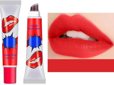 GABBU Red Peel off Lipstick for women and girls cherry red(Pack of: 1, 15 g)