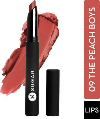 SUGAR Matte Attack Transferproof Lipstick(09 The Peach Boys (Midtoned Peach with hints of red and brown), 2 g)