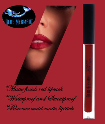 BLUEMERMAID LONG LASTING RED LIQUID MATTE LIPSTICK FOR SMOOTH FINISH LIPS(RED, 6 ml)