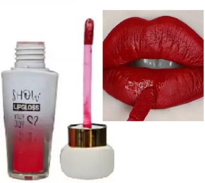 Luipui trending red glossy lip gloss pack of 1 waterproof(red, 6 ml)