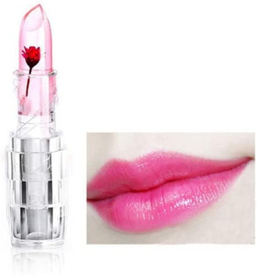 ADJD Crystal Flower Jelly Lipstick Magic Temperature Color Change Lip Gloss(flower red, 3.6 g)