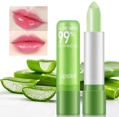 GULGLOW99 Moisture Aloe Vera Natural Changing Color Long-Lasting Nourish Protect Lips Care(3.6 g, GREEN)