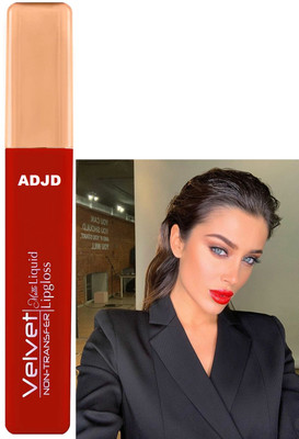 ADJD Non Transfer Liquid Lipstick Non-Drying Transfer-proof Bright red Velvet(Bright red, 5 ml)