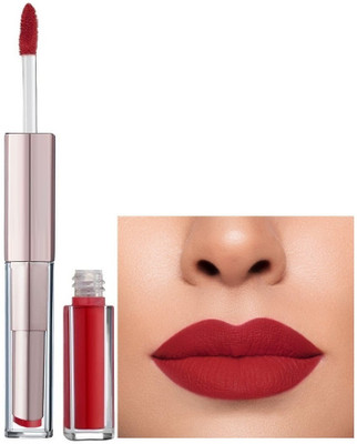 DARVING Liquid Matte Lipstick - Waterproof 2 in 1 Lipstick(RED, 12 ml)