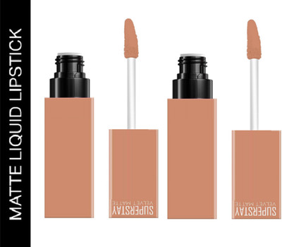 Luipui PREMIUM MATTE NON-DRYING & SMUDGE PROOF MATTE LIPSTICK PACK OF 2(SKINNY DIP 16, 12 ml)