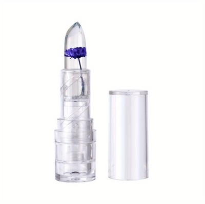 MYEONG Purple Flower Crystal Jelly Flower Matte Moisturizer Clear Lip Glossy Lipstick(Purple Flower, 3.6 g)