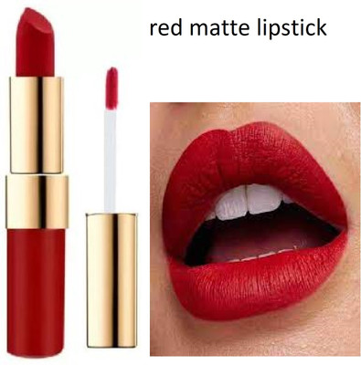 Luipui best 2 in 1 matte finish lipstick pack of 1 trending(red, 6 g)