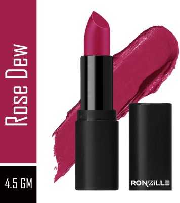 RONZILLE One Touch Up HD Matte Lipstick(07 Rose Dew, 4 g)