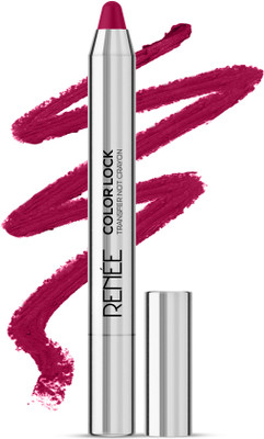 Renee Colorlock Transfer Not Matte Lip Crayon with Sharpener, Waterproof & Smudgeproof(Flare, 3 g)