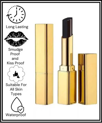 Vyomiris Black Matte Lipstick Waterproof and Long Lasting Black(BLACK, 3.6 g)