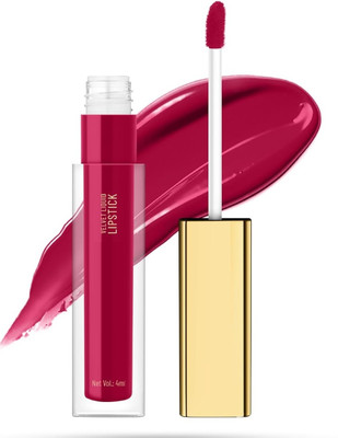GABBU All Day Rich Colour Non-Drying And Transfer Proof Liquid Lipstick(Dark Red, 4 ml)
