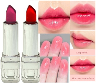 GABBU LONG - LASTING COLOR CHANGE MAGIC LIPSTICKS(RED, PINK, 7.2 g)