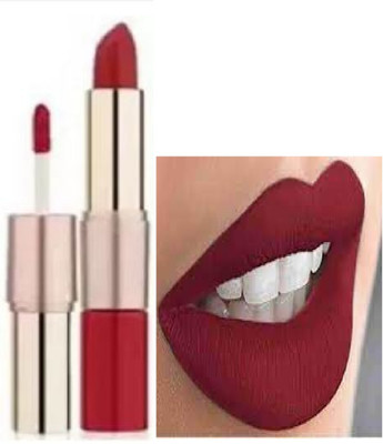 Luipui 2 in 1 maroon matte finish lipstick pack of 1(maroon, 6 g)